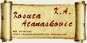 Košuta Atanasković vizit kartica